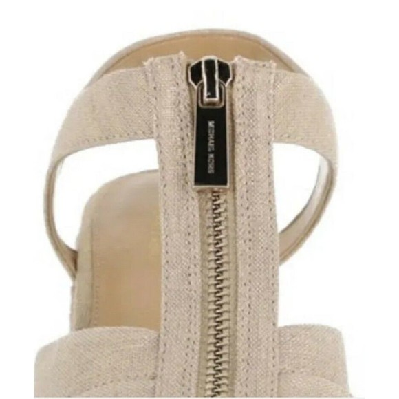 michael kors berkley wedge pale gold